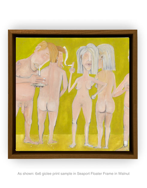 Naked People Doing Drugs | Framed Giclee Print on Canvas